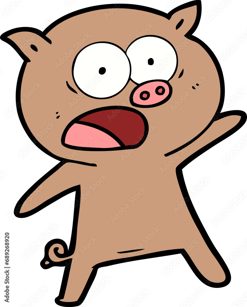 cartoon pig shouting cartoon pig shouting