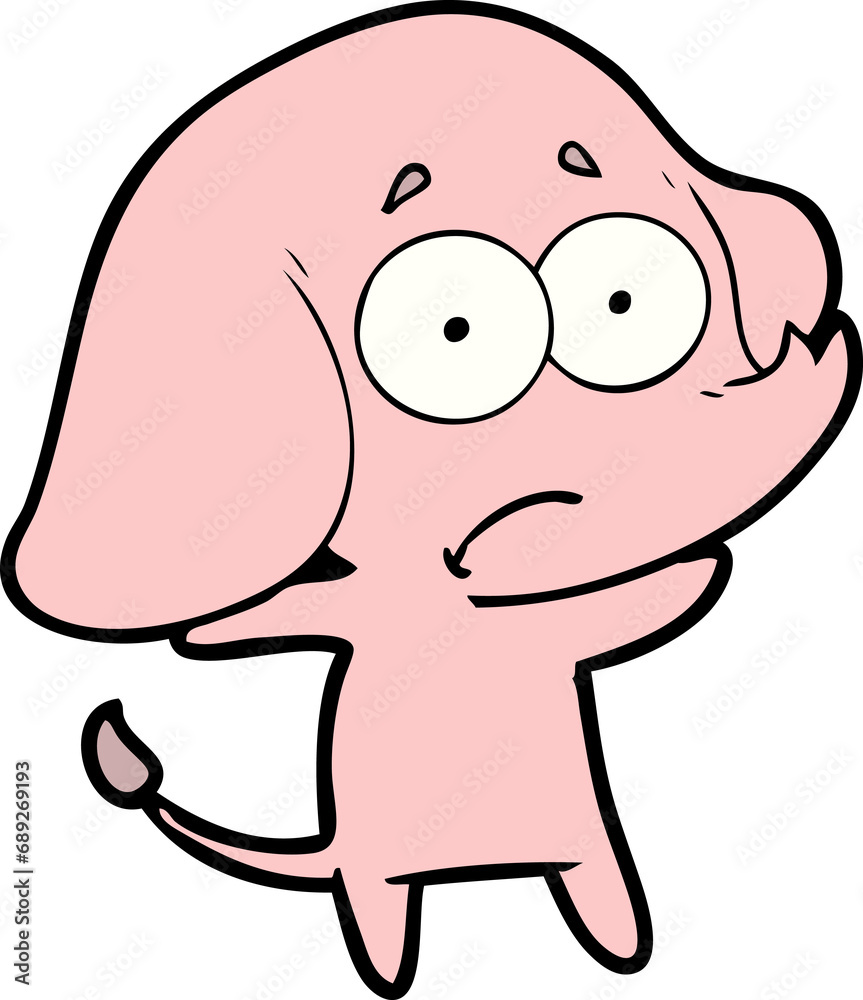 cartoon unsure elephant cartoon unsure elephant