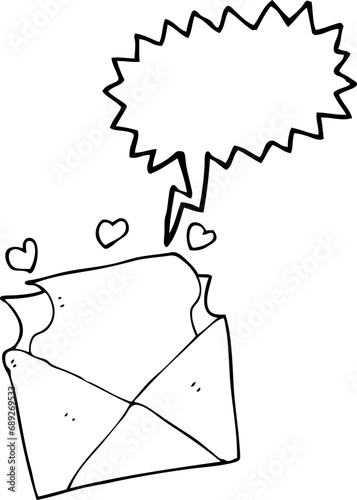 Wallpaper Mural freehand drawn speech bubble cartoon love letter Torontodigital.ca