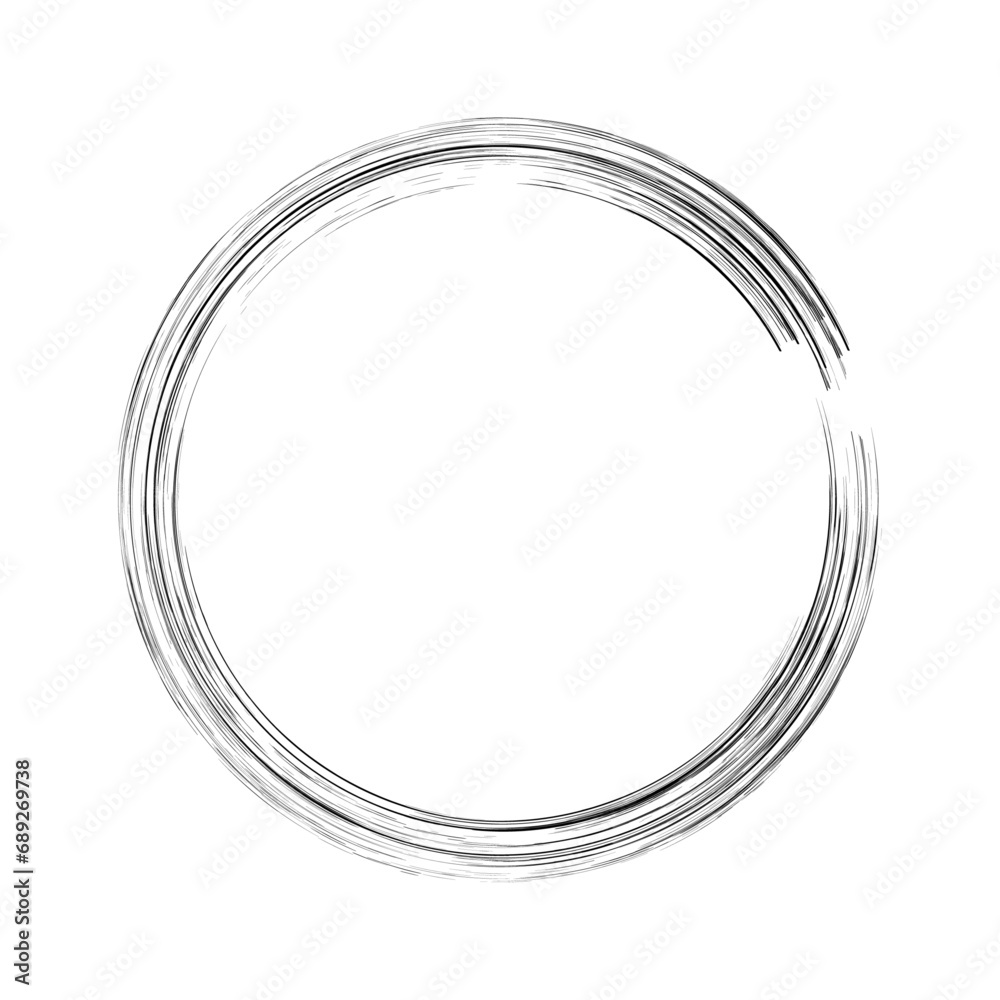 Grunge frame in circle shape on white background Vector illustration Grunge frame in circle shape on white background Vector illustration