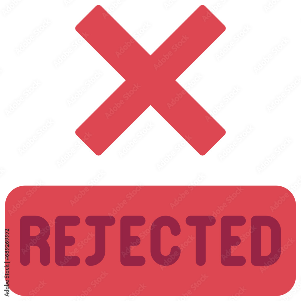 Obraz premium Rejected Cross Icon