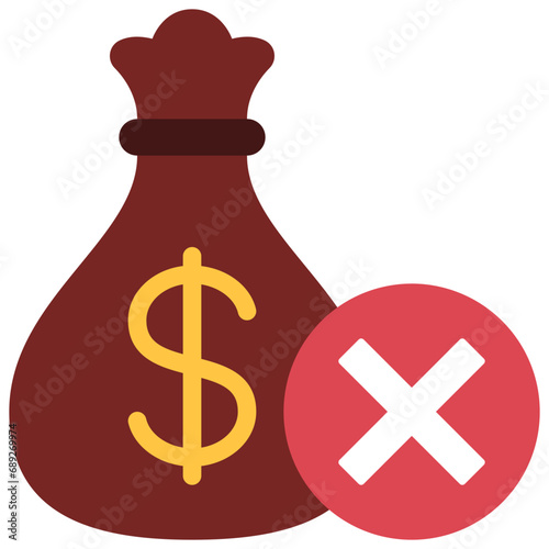 Denied Cash Loan Icon