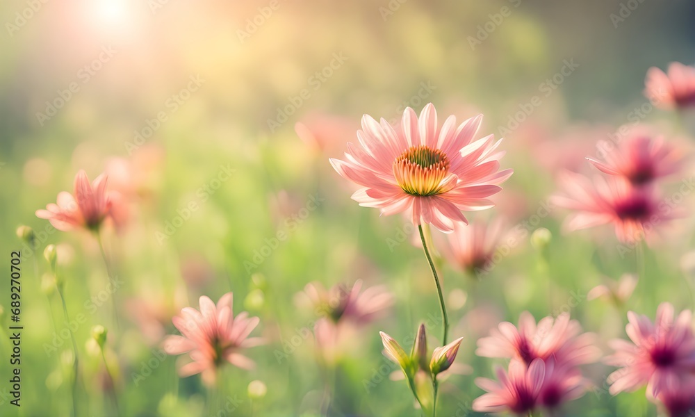 Obraz premium Spring flowers create a smooth background