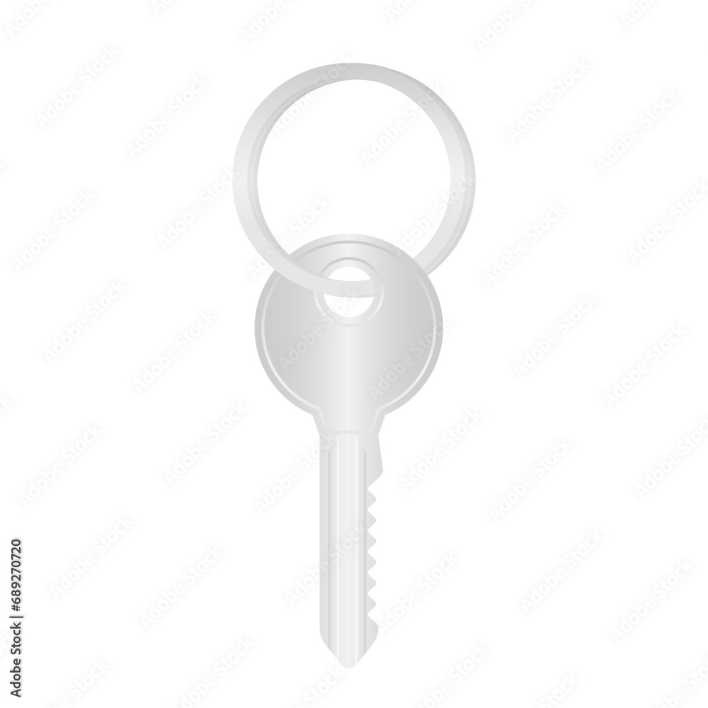 Key or House Key. Vector Illustration Isolated on White Background. Key or House Key. Vector Illustration Isolated on White Background.