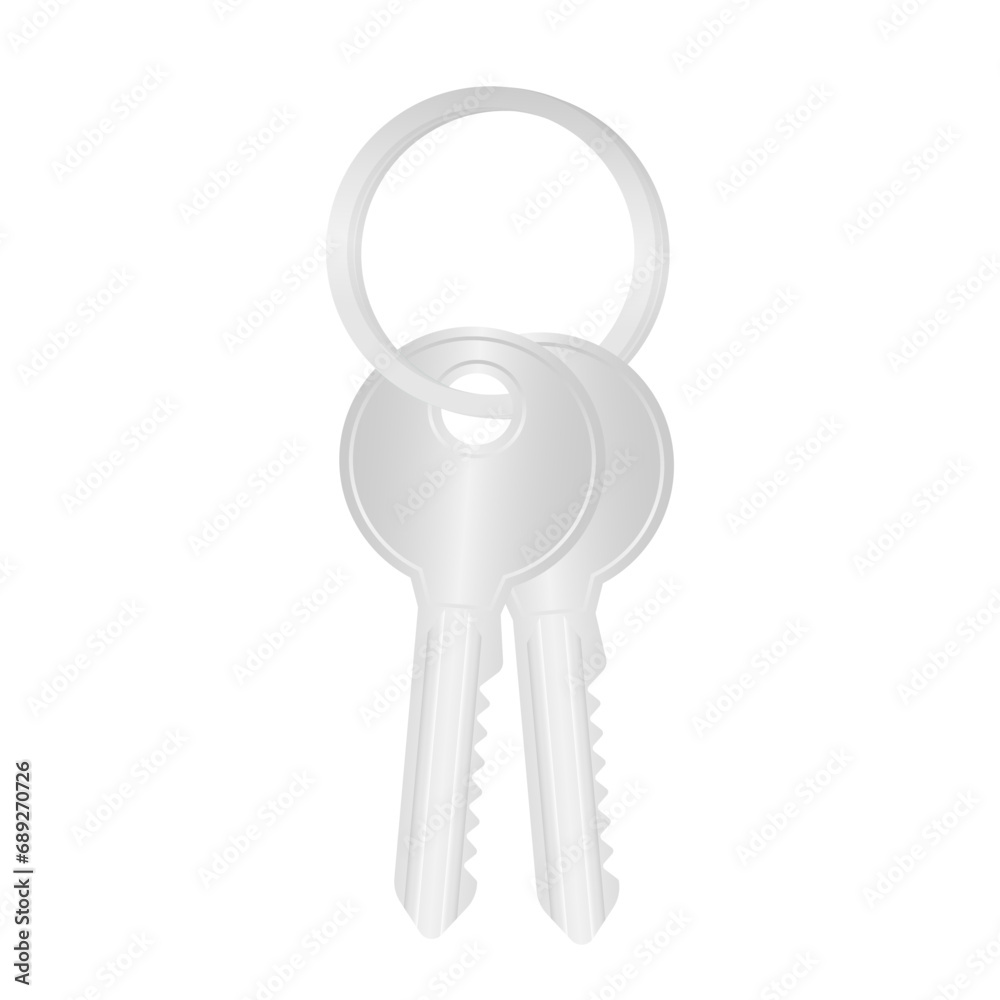 Key or House Key. Vector Illustration Isolated on White Background. Key or House Key. Vector Illustration Isolated on White Background.