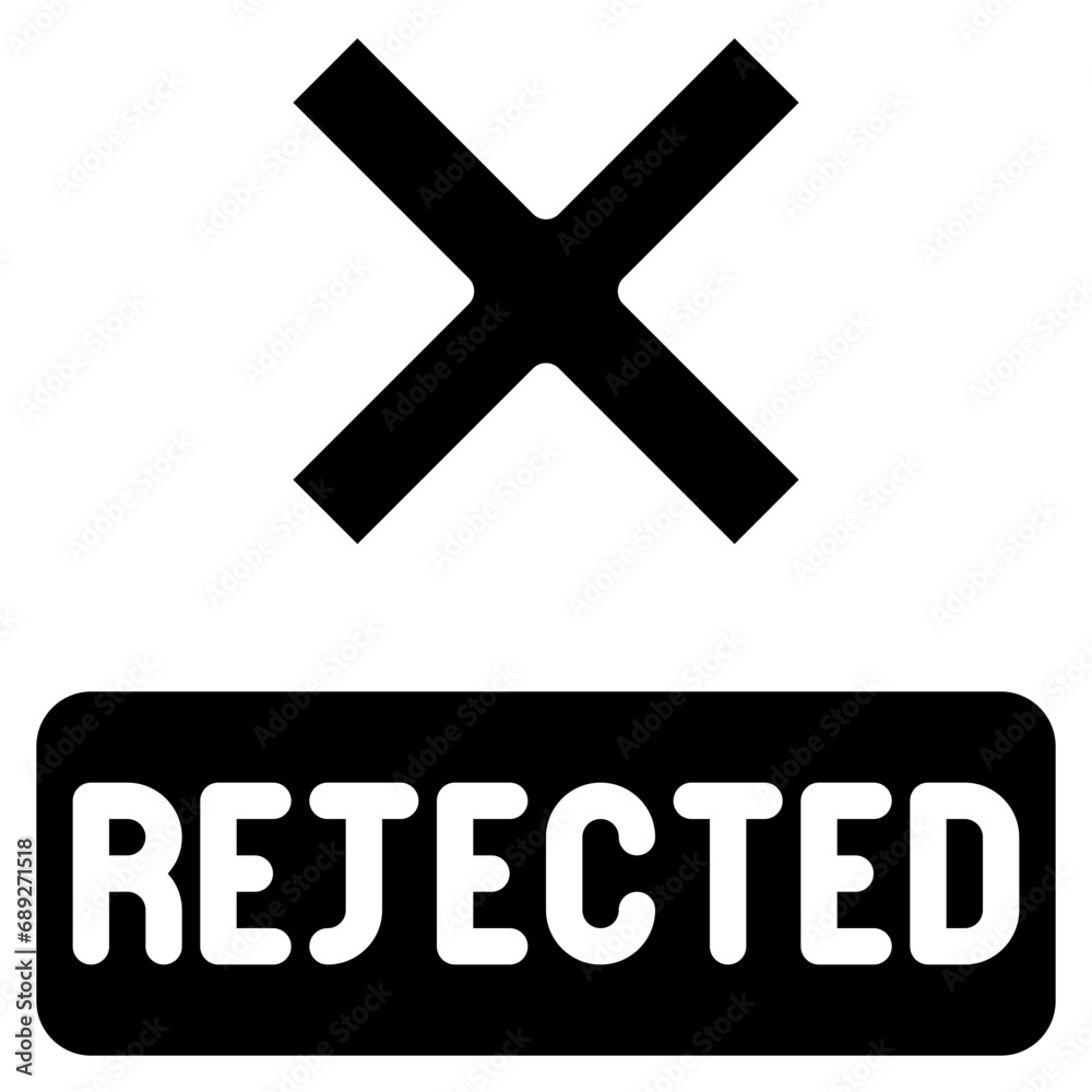 Fototapeta premium Rejected Cross Icon