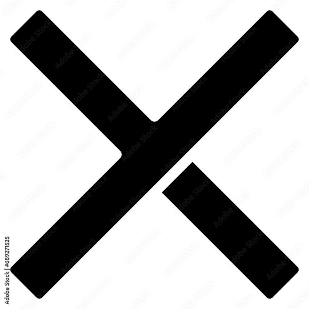 Overlapping Cross Mark Icon Overlapping Cross Mark Icon