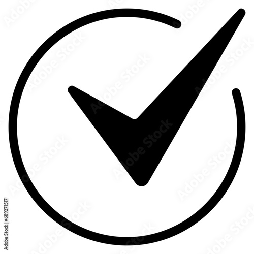 Check Mark Open Circle Icon