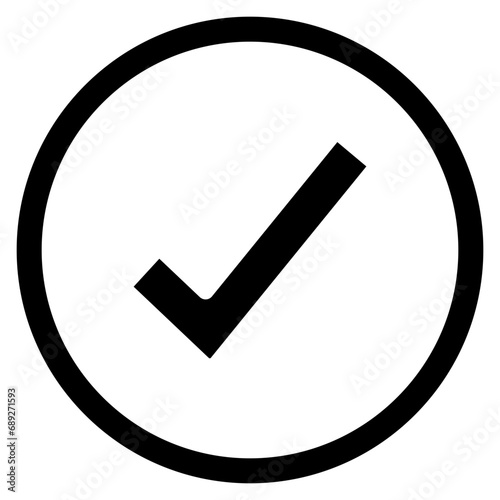 Check Mark Thick Circle Icon