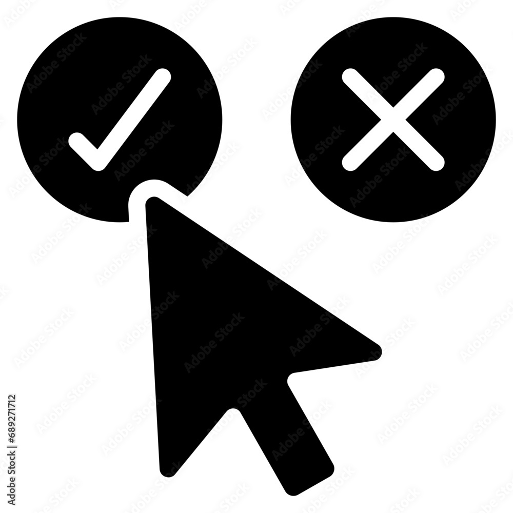 Computer Mouse Selecting Choice Icon Computer Mouse Selecting Choice Icon
