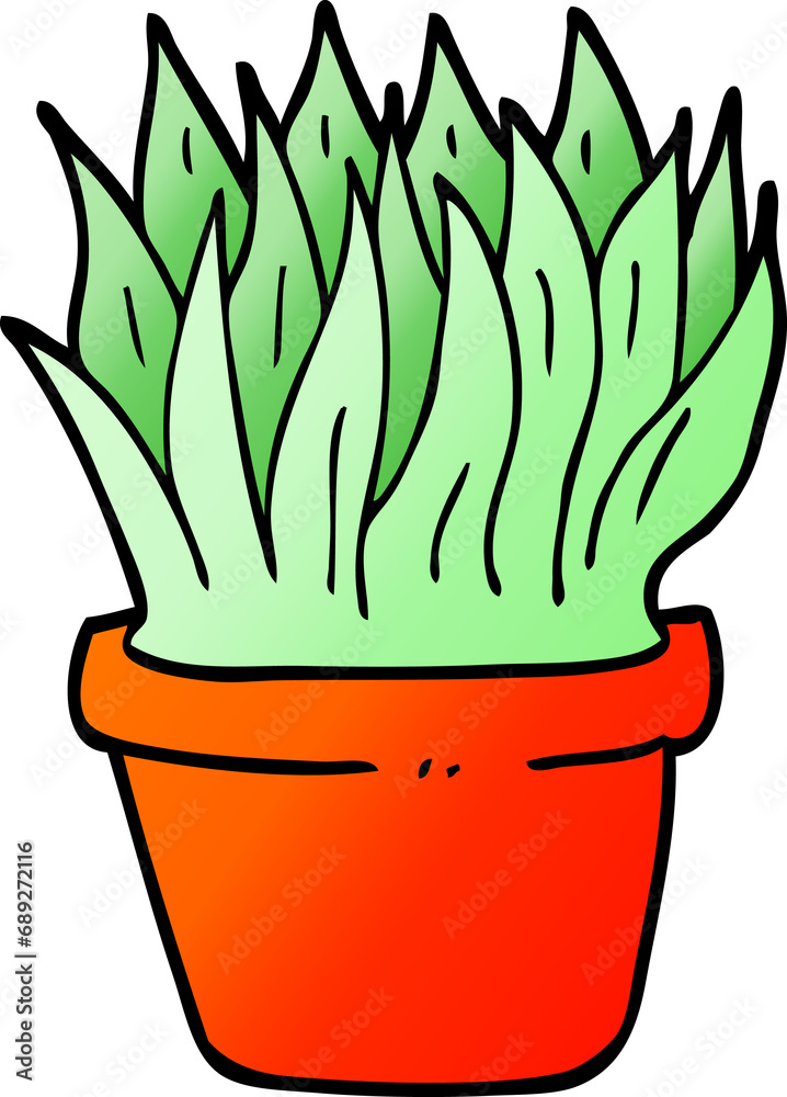 vector gradient illustration cartoon house plant vector gradient illustration cartoon house plant