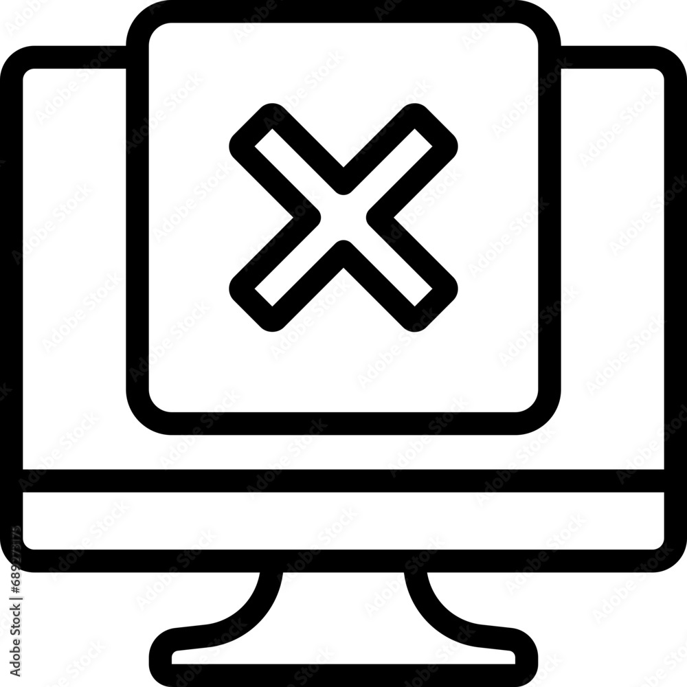 Obraz premium Incomplete Computer Task Icon