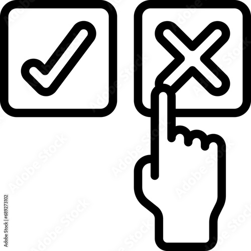 Select Yes or No Icon
