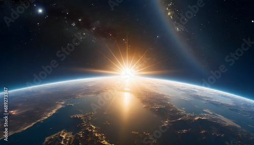 sunrise over the earth