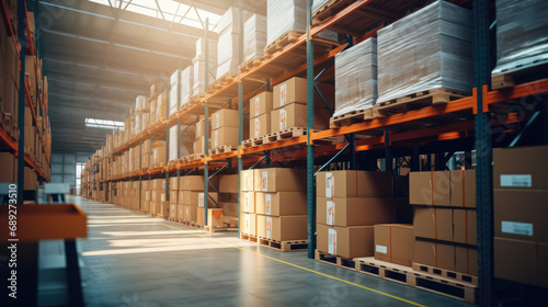 warehouse with containers