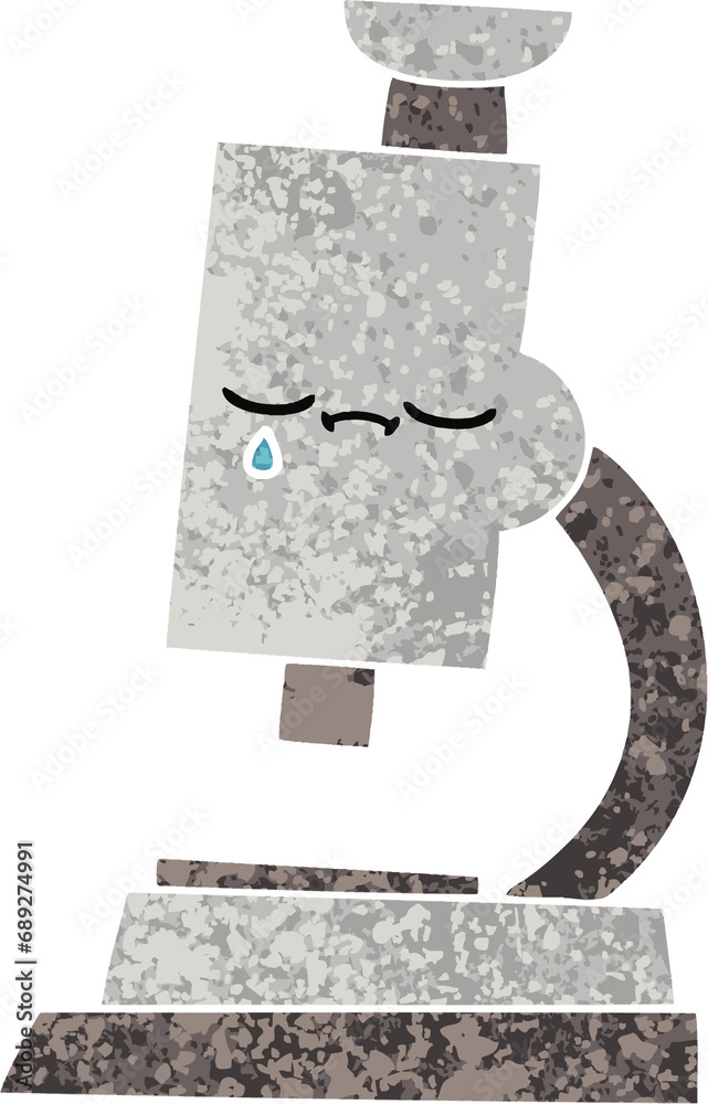 retro illustration style cartoon of a microscope retro illustration style cartoon of a microscope