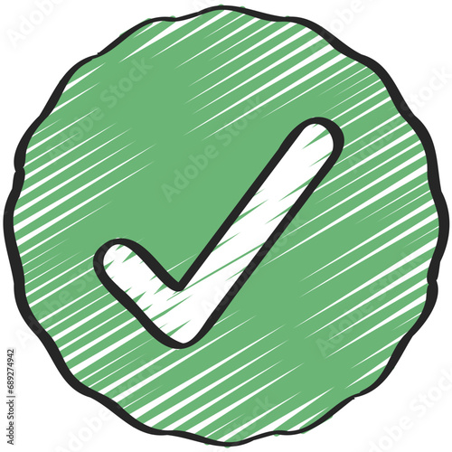 Check Mark Stamped Icon