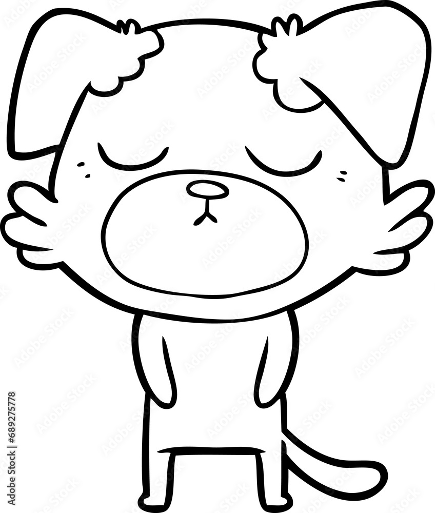 Obraz premium cute cartoon dog