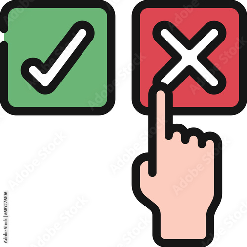 Select Yes or No Icon
