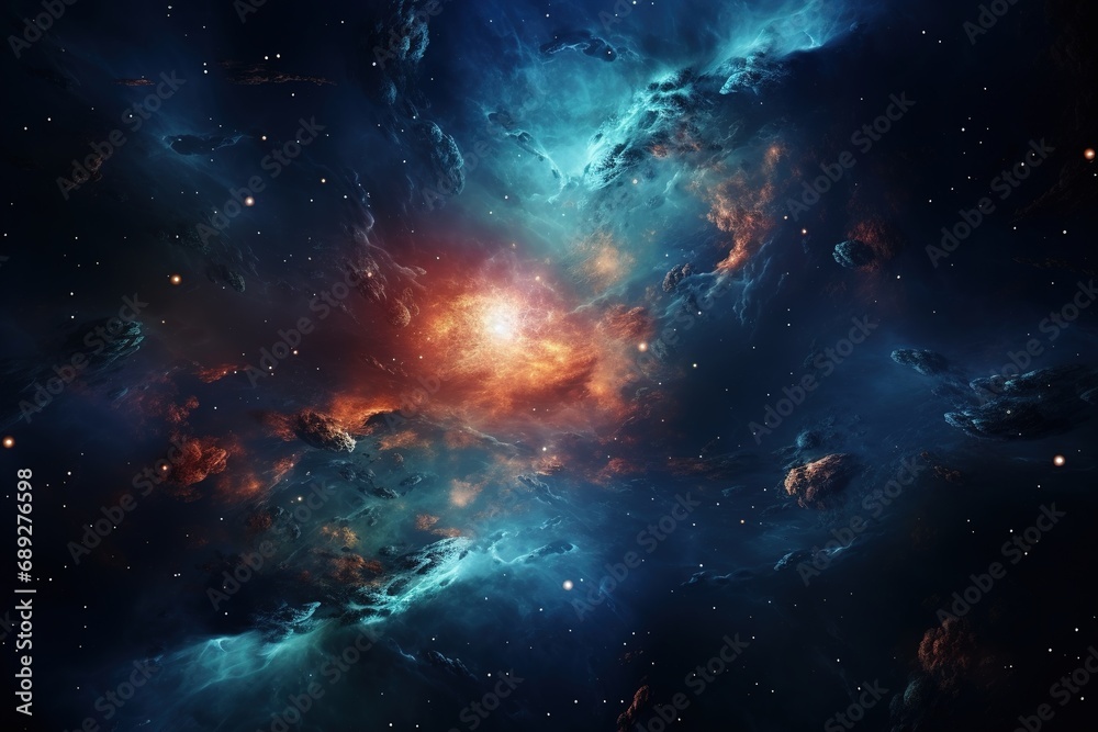 Fototapeta premium Space background for Science Fiction and Game content.