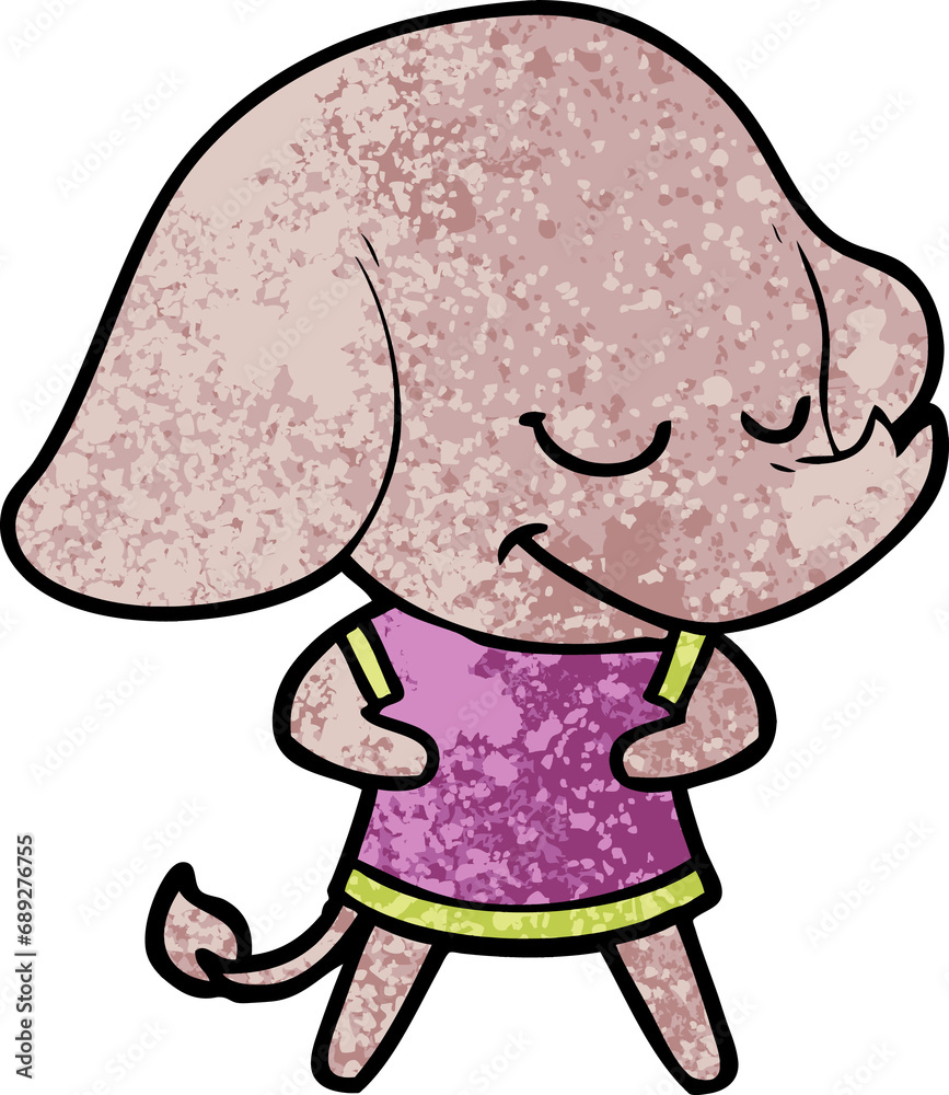 cartoon smiling elephant cartoon smiling elephant