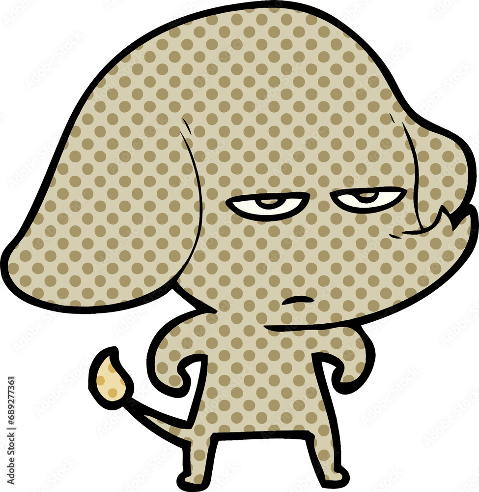 annoyed cartoon elephant