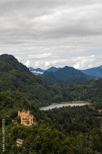 A beautiful castle in the middle of the forest