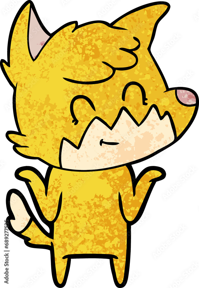 cartoon friendly fox