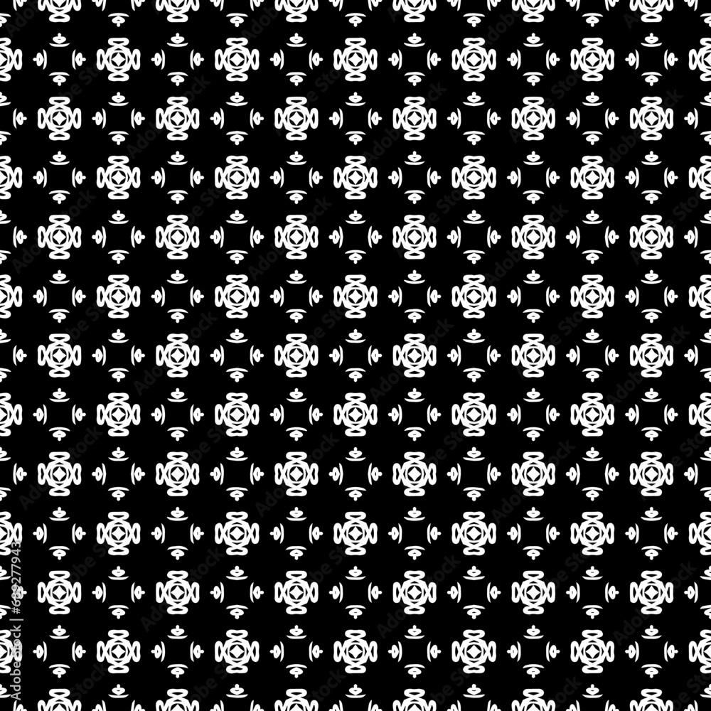 Black and white seamless abstract pattern. Background and backdrop. Grayscale ornamental design. Mosaic ornaments. Vector graphic illustration. EPS10. Black and white seamless abstract pattern. Background and backdrop. Grayscale ornamental design. Mosaic ornaments. Vector graphic illustration. EPS10.