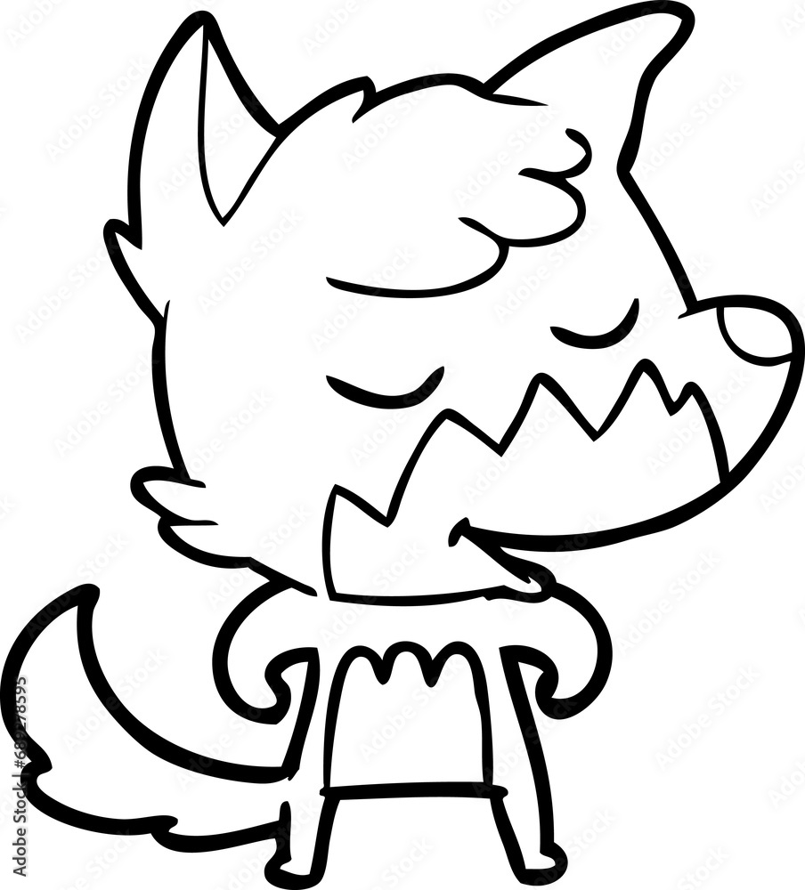 friendly cartoon fox