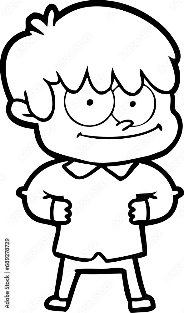 happy cartoon man