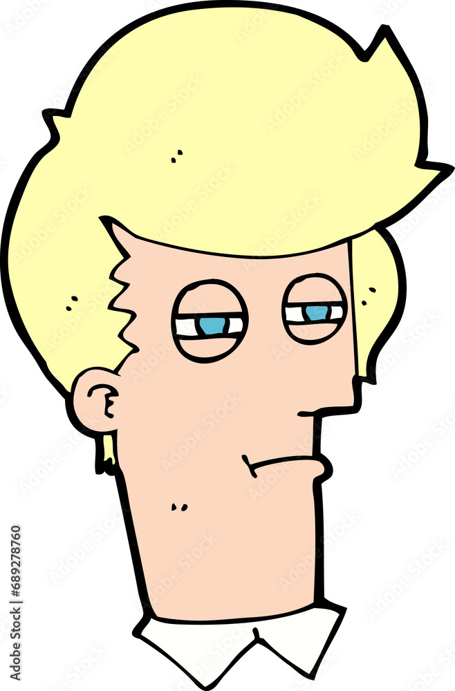 cartoon man with narrowed eyes cartoon man with narrowed eyes