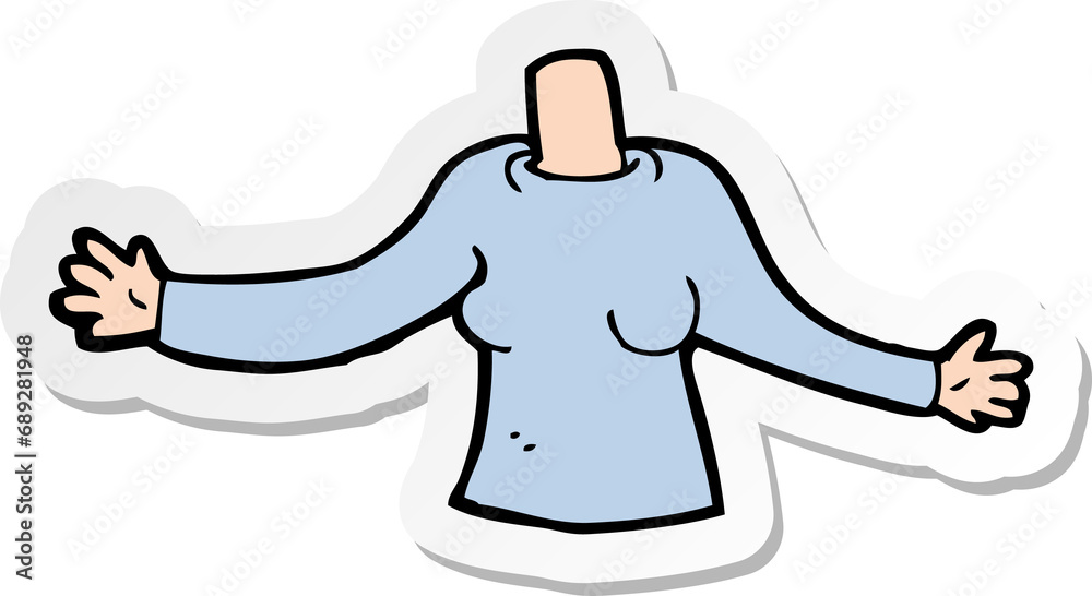 Obraz premium sticker of a cartoon body