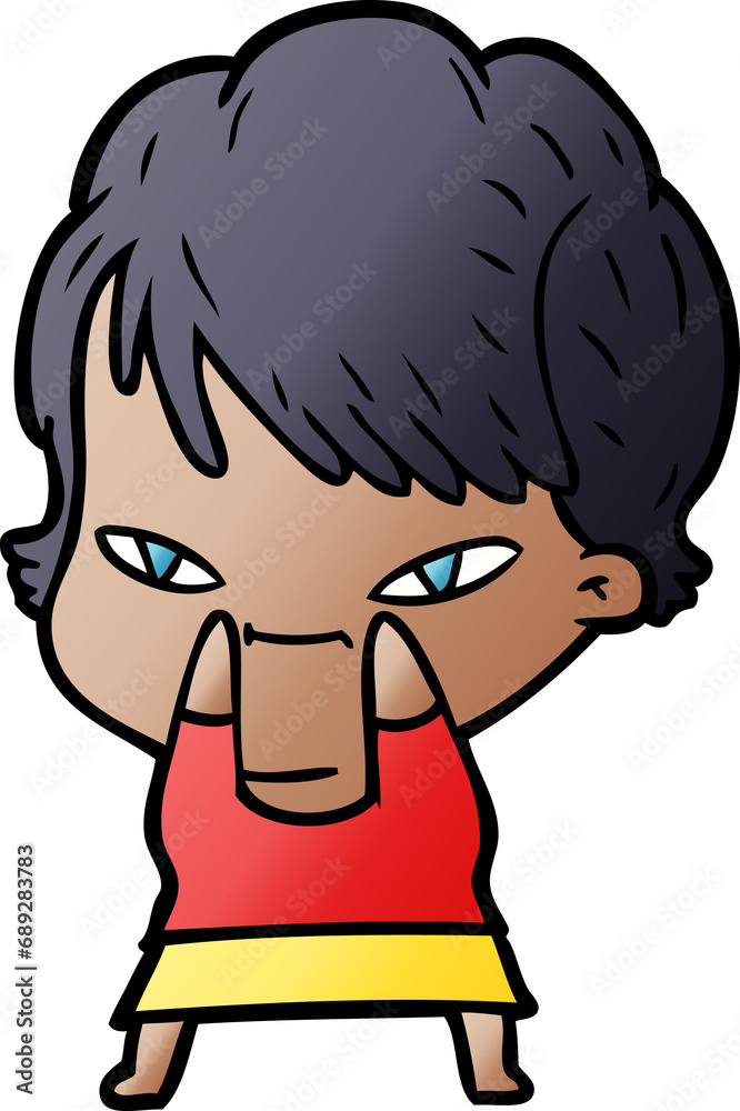 cartoon happy woman cartoon happy woman