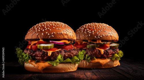 Delicious beef burger pictures
