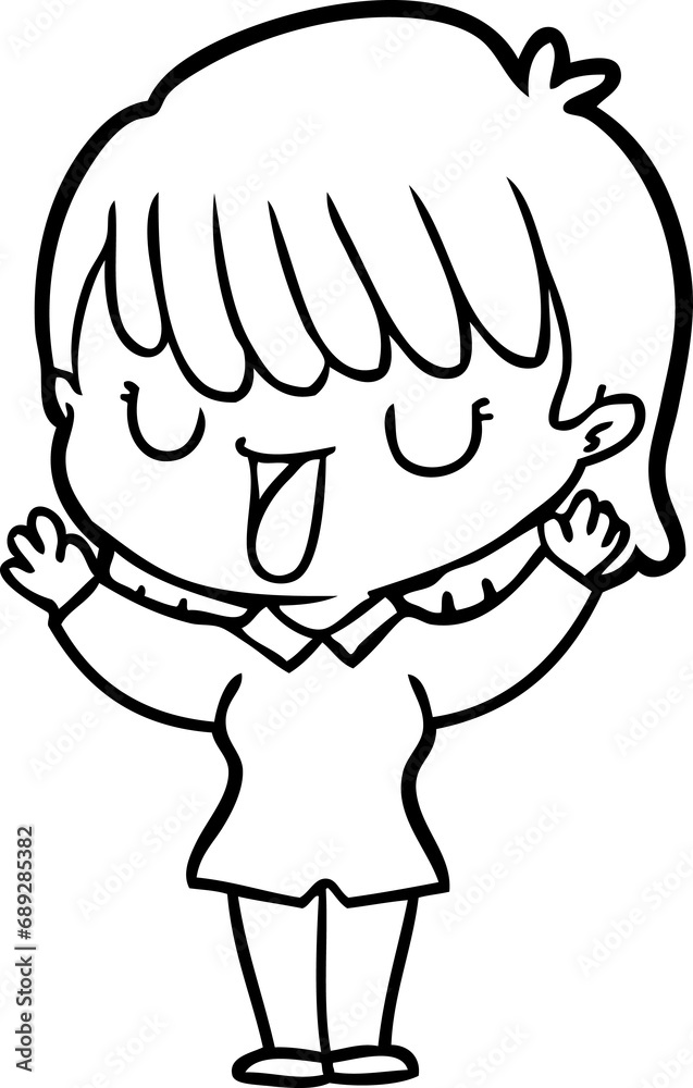 Fototapeta premium cartoon woman