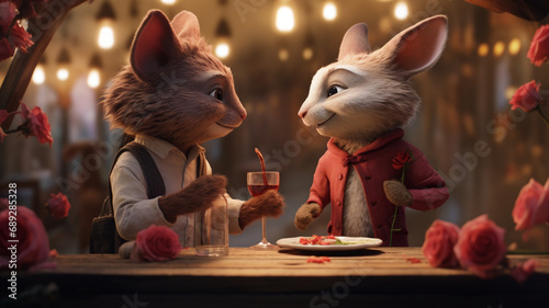 rabbet couple on valentine's day || Valentine's  