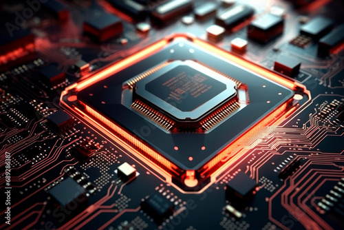 artificial intelligence chip, concept for computers