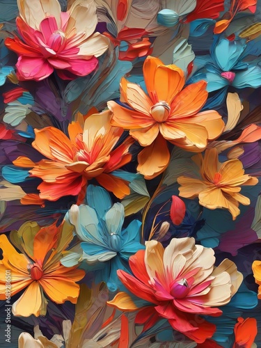 Free Captivating Floral Bouquet Exquisite Oil Painting Style  Generative Ai