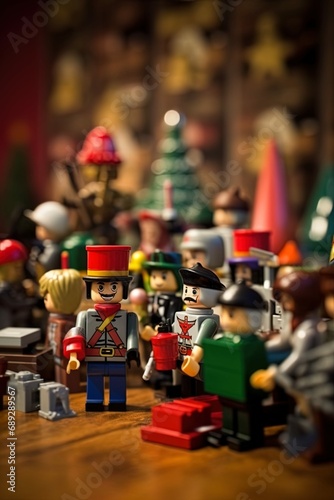 christmas toys, close-up scene