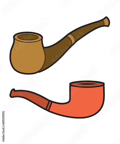 2 Pipse colorful vector for smoker