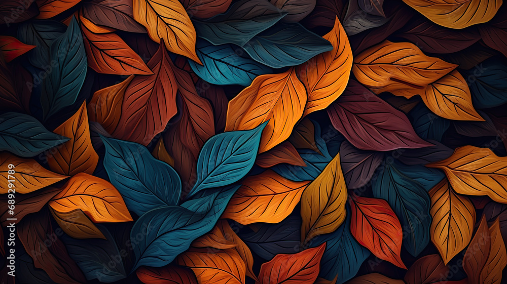 Vibrant Autumn Leaves Background Vibrant Autumn Leaves Background
