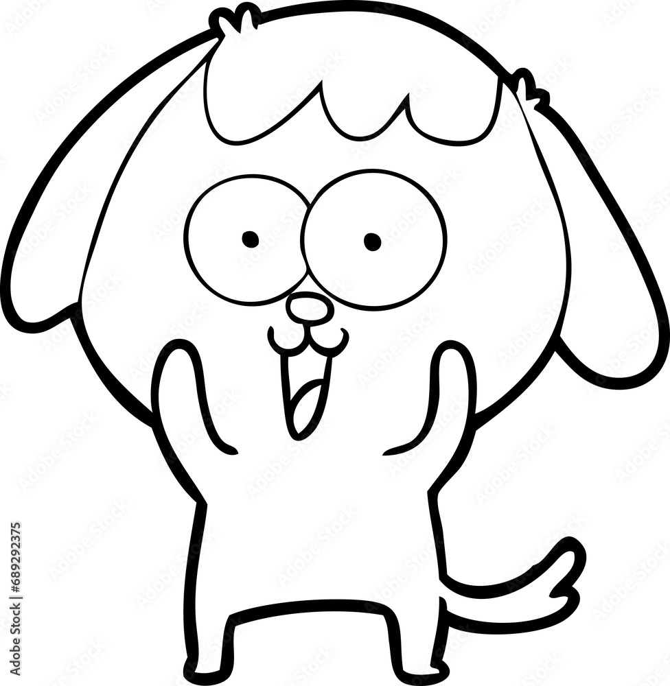 Fototapeta premium cute cartoon dog