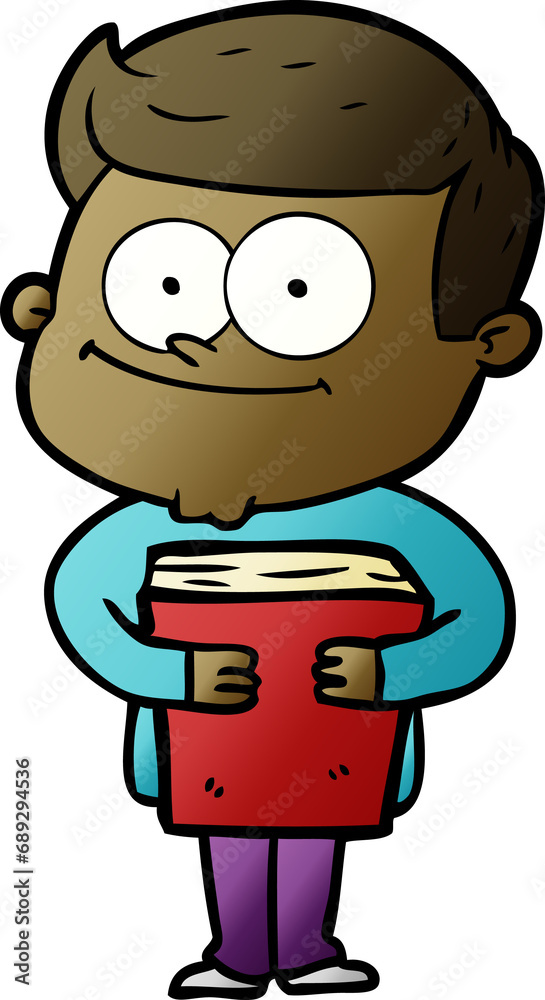 Obraz premium cartoon happy man