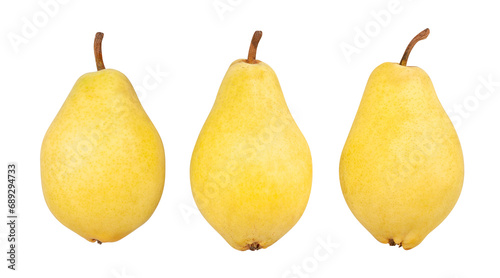 yellow pear path isolated on white