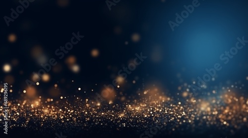 A Blurry Image of Gold Dust on a Black Background