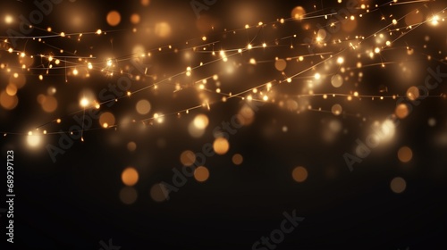 A Blurry Image of a String of Lights