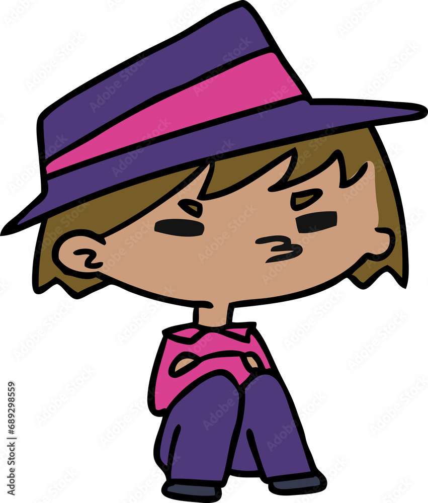 cartoon illustration of a kawaii cute boy cartoon illustration of a kawaii cute boy