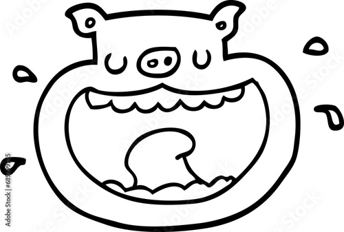 cartoon obnoxious pig photo