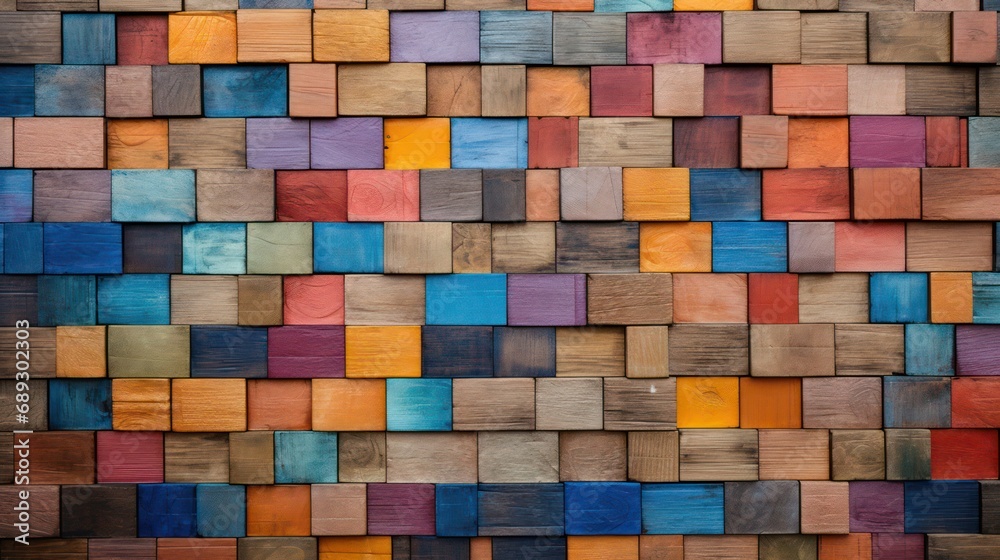 Colorful block stack Wood-aged background, art architecture texture abstract block stack on the wall for background Colorful block stack Wood-aged background, art architecture texture abstract block stack on the wall for background